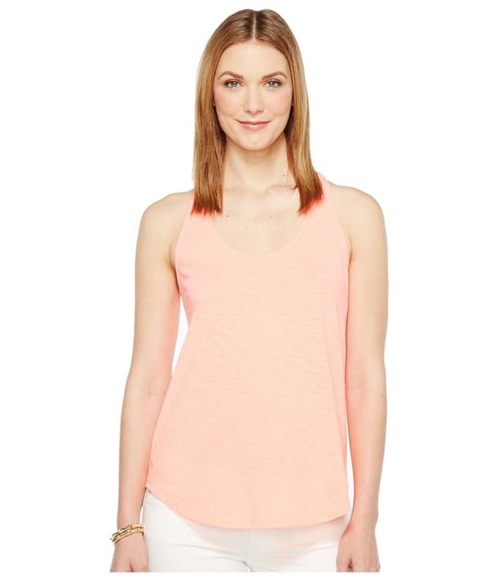 Lilly Pulitzer Cordelia Racerback Tank Papaya Orange Pink Coral Style 26763 M